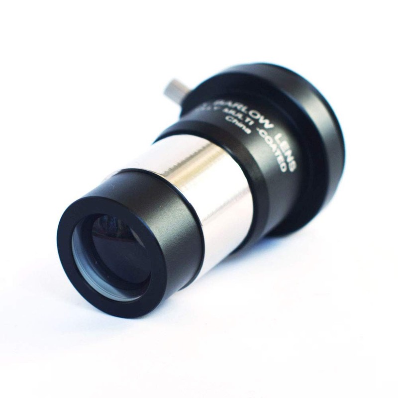 POFET Lens 2X, 1.25 Inch Fully Multi-Coated Metal Barlow Lens