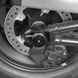 NICECNC Rear Axle Nut Covers, Compatible with Harley Sportster S RH1250S 2021-2024, Pan America 1250 RA1250 2021-2023, Replacement for 14611882, See Accessories, Black