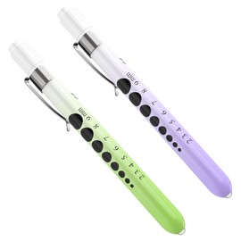 CAVN Pen Light, Penlight with Pupil Gauge LED Penlight for Nurses Doctors, 2 Pcs Reusable Medical Pen for Nursing Students