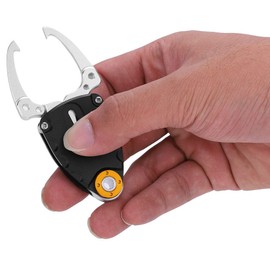 Fish Gripper, Fish Grip, Lip Grip Fishing, Fish Gripper Lip Gripper Fish Lip Grip Gripper Grabber, Fishing Gripper Pliers, Mini Metal Fish Grip Gripper Clamp Fishing Grabber Tool Accessories (Black)