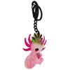 Llavero 3D PVC Ajolote Rosa Yul Glitter Accesorio BY MEXICO