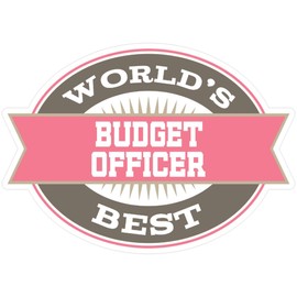 CafePress Budget Officer Gift Medium Die Cut Sticker, 5.75" x 5.75" Matte Finish