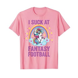 I Suck at Fantasy Football Punishment Unicorn Rainbow Loser T-Shirt