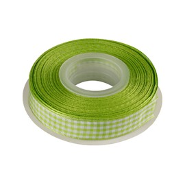 Joycrosso 5/8 Inch Wide Green and White Gingham Ribbon Plaid Ribbon, great for Gift Wrapping Home Décor Floral Arrangement, 25 Yards-Roll