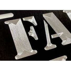 Silver Engraved Farm Use Black Car Tag Diamond Etched Metal Front License Plate