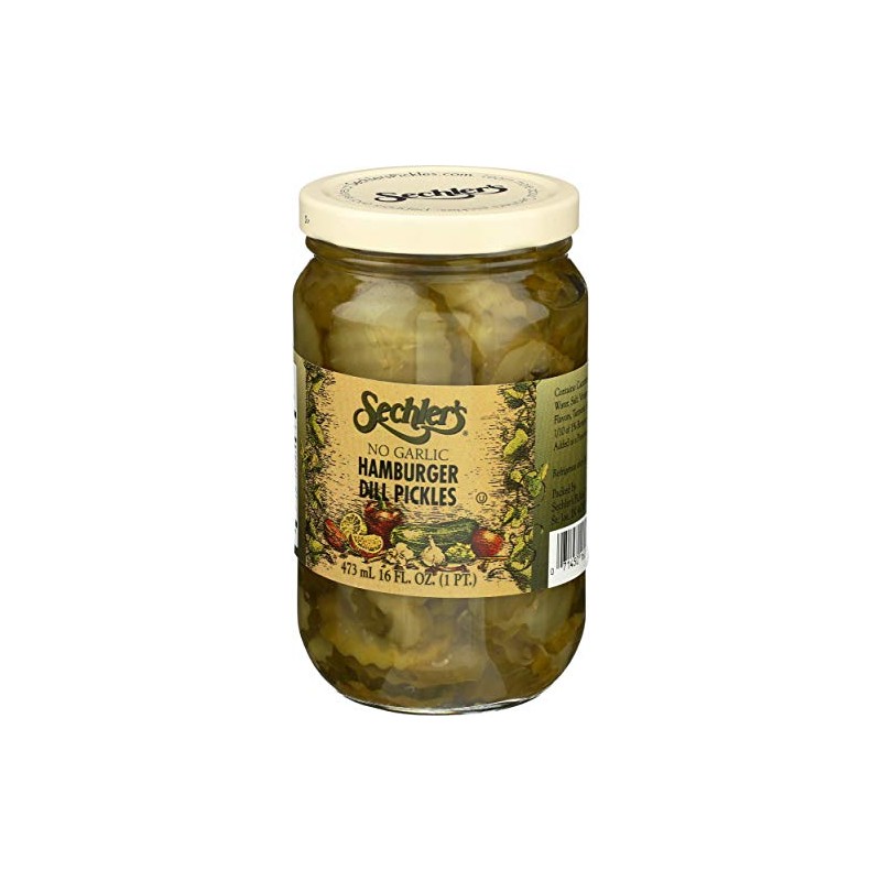 Sechlers Pickle Dill Hamburg No Garlic, 16 oz