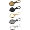 Heart-Shaped Zipper Pulls Replacement Kit, 5 Pieces Metal Pulls with