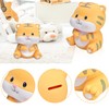 Tissting Tiger Piggy Bank, Resin Coin Storage Pot Anti-Slip Decorative