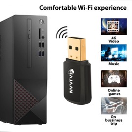 HAJAAN 600 Mbps USB WiFi Adapter 2.4/5.8Ghz Dual Band Wireless Network Adapter Support Windows 10, Windows 8, WiFi Adapter Suitable for Desktop PC, Laptops