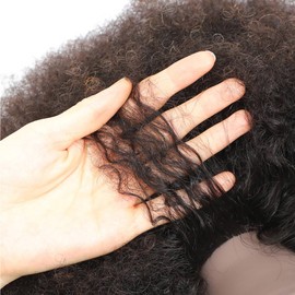 Davinona Training Head African American with 100% Human Hair Mannequin Head Cosmetology Afro Hair Manikin Head for Practice Styling Braiding with Free Clamp+Braid Sets