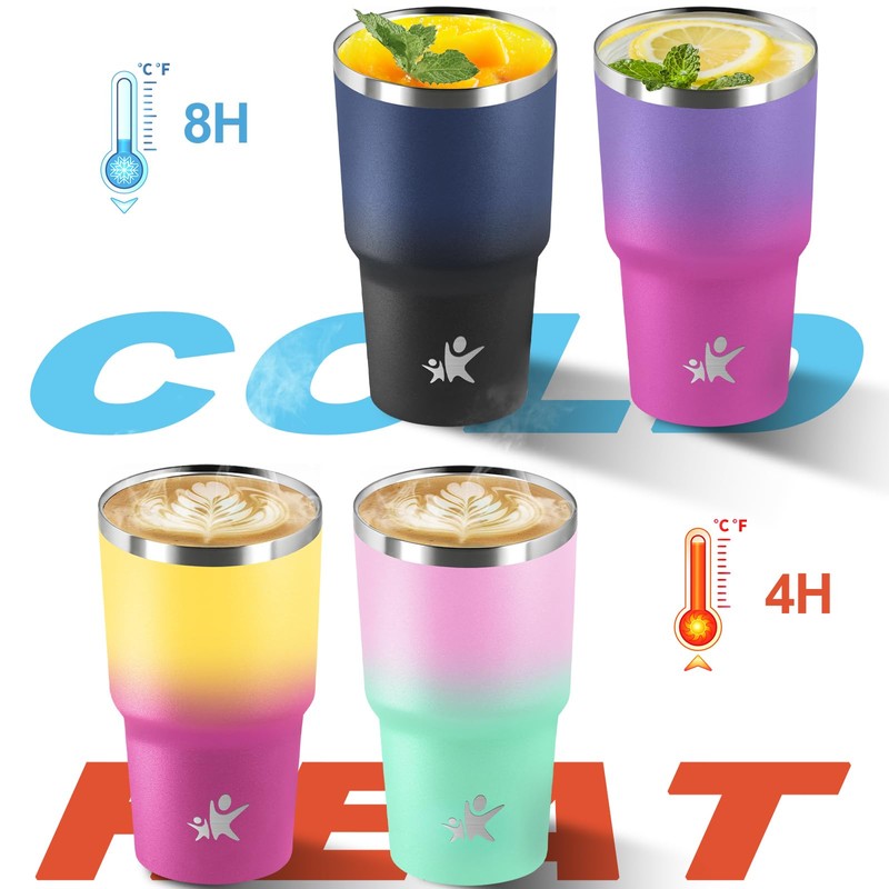 Mujigaga Tazza da Viaggio 0.6 Litri con Isolamento, Bicchiere Termico