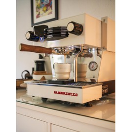 Normcore 58mm Slim Naked Portafilter with 18g Precision High Extraction Basket Fits La Marzocco Home Espresso Machines, Genuine American Walnut Handle