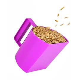 NRTFE Feed Scoop - Grain Scoop for Horse,Heavy Duty Plastic Large Food Scoop for Large Dogs Livestock 1.8 Quart/7.2Cups (Purple)