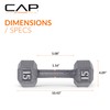 CAP Barbell Cast Iron Hex Dumbbell, Pair, 15 lb