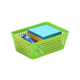 YBM HOME 6-Pack Plastic Storage Baskets Bins for Home Junk Drawer, Shelves, and Office Organization, Functional Trays/Containers Great for Kitchen Pantry, Cabinets, Bedrooms, and Bathrooms, Clear