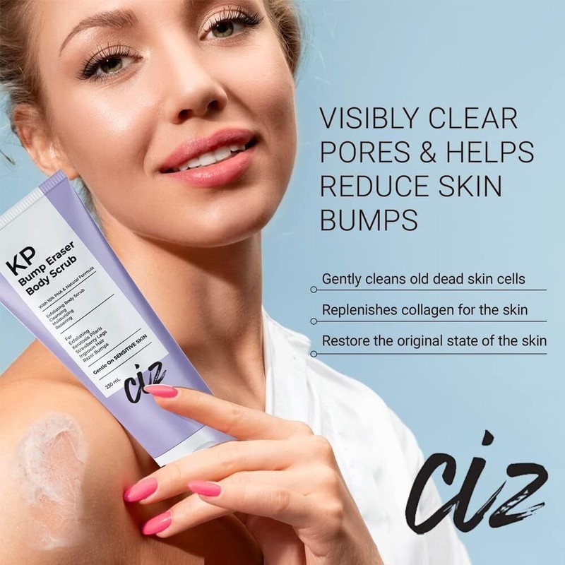 CIZ KP Bump Eraser Body Scrub, Exfoliating Body Scrub for