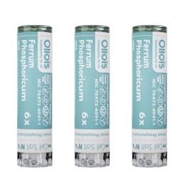 Ferrum Phosphoricum 6X - OLLOIS - Organic & Vegan Cell Salt # 4 (Pack of 3)