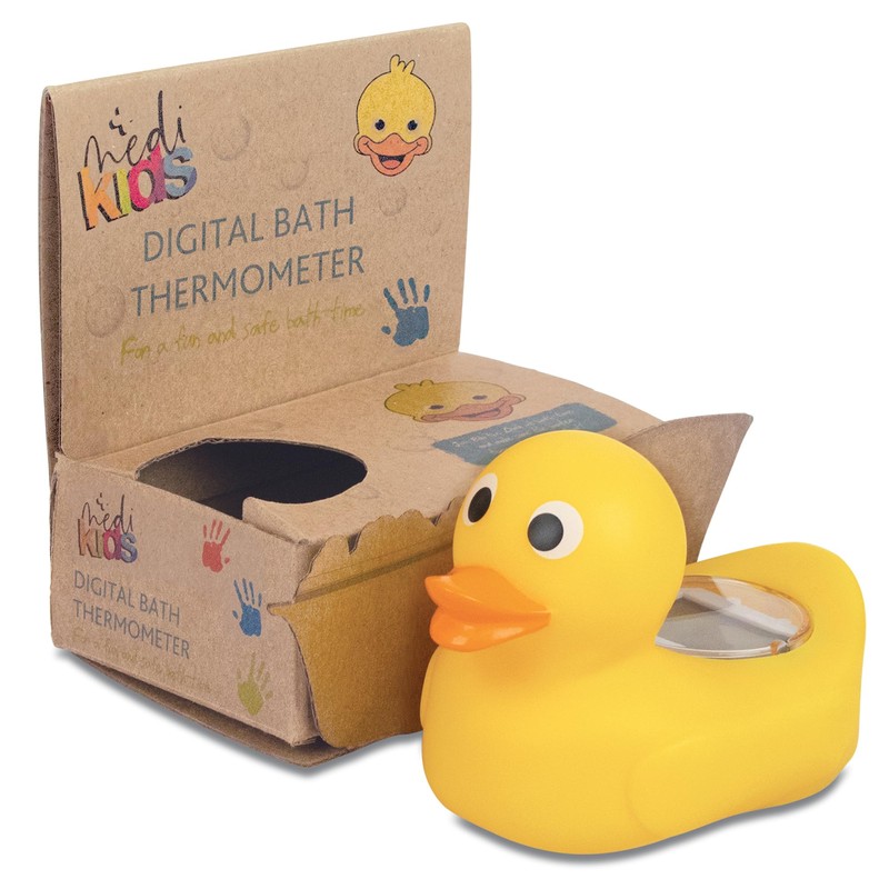 Medikids Duck Bath Thermometer - Waterproof, Color-Coded Display, Quick-Read, Energy