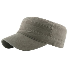 CheChury Military Style Robust Army Cap Men's Cap Military Cotton Canvas Adjustable Baseball Cap Army Military Corps Hat Cap Visor Unisex, khaki, Einheitsgröße