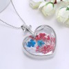 Feilok Classic Heart-Shaped Blue and Red Dried Flowers Transparent Crystal