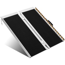 GARVEE Portable Wheelchair Ramp 2FT Aluminum Handicap Ramp 800Lbs Mobility Scooter Ramp