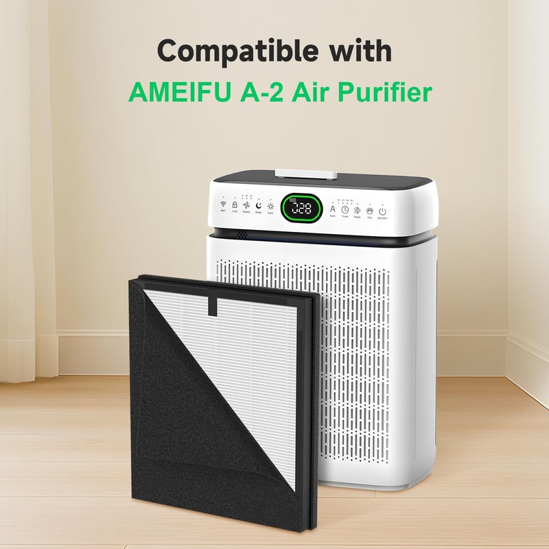 2 Pack A-2 Replacement Filter Compatible with AMEIFU A-2 Air