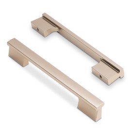 BUKOBYHE 10 Pack 5 Inch Champagne Bronze Kitchen Cabinet Handles Cabinet Pulls Drawer Pulls Cabinet Hardware