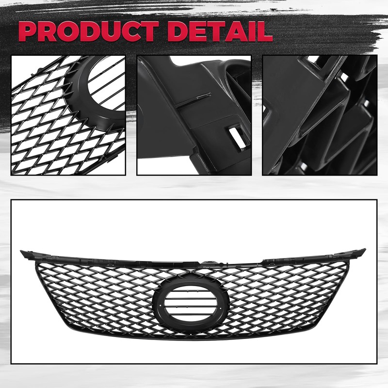 HECASA Front Grill Compatible with 2006 2007 2008 Lexus IS250