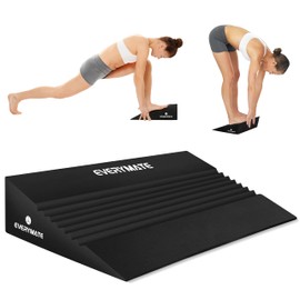 EVERYMATE Squat Wedge, Extra Large Squat Wedge Block, Squat Wedges Weightlifting, Calf Stretching, Slant Board for Squats, Heel Elevated Squat Wedge, Knees Over Toes Squats, Calf Wedge Stretching Block