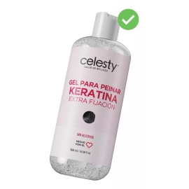Celesty Gel Para Peinar Keratina Extra Fijación 500ml Celesty®