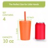 Homestockplus Reusable Wheat Straw Cups with Lids and Silicone Straws,
