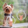 Yorkie Earrings Sterling Silver S925 Yorkie Schnauzer Dog Hoop Earrings