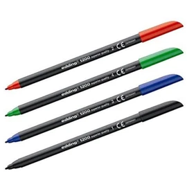 edding 1200 Colour Pen Fine - Black - 1 Pen - Round Tip 1 mm - Felt-Tip Pen for Drawing and Writing - for School or Mandala