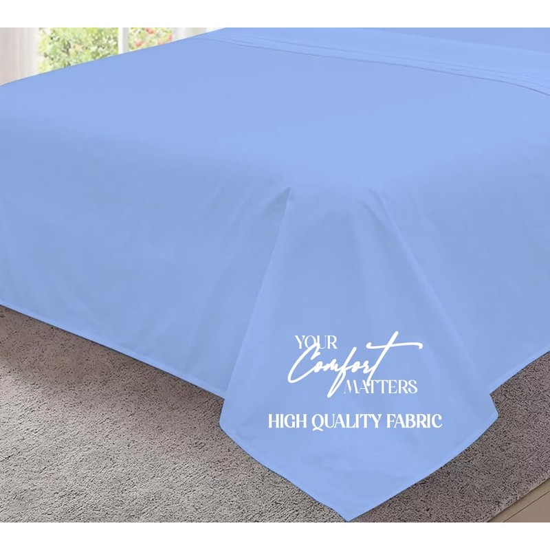 MistyMorning Flat Sheet, Soft & Premium quality Bedding & Linen,