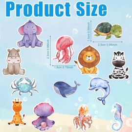 MYTOAU 1000pcs Animal Stickers Roll,Sea Creature and Forest Animals Stickers,Water Bottle Stickers for Kids,Waterproof Vinyl Stickers Laptop Decals Sticker Packs Skateboard Stickers for Teens Adults