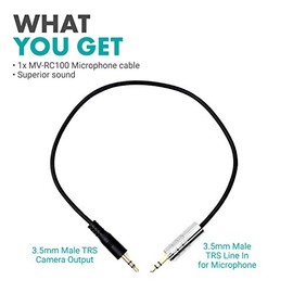 Movo MV-RC100 - Cable atenuador de micrófono macho de 3,5 mm para cámaras HDSLR