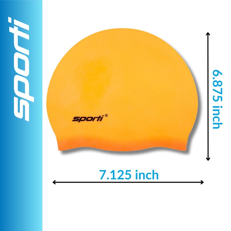 Sporti - Gorro de natación de silicona para niños, color