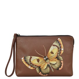 Anna by Anuschka Wristlet Clutch, Butterfly Tan