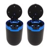 2Pcs Car Ashtray with LED Blue Light Portable Removable Car