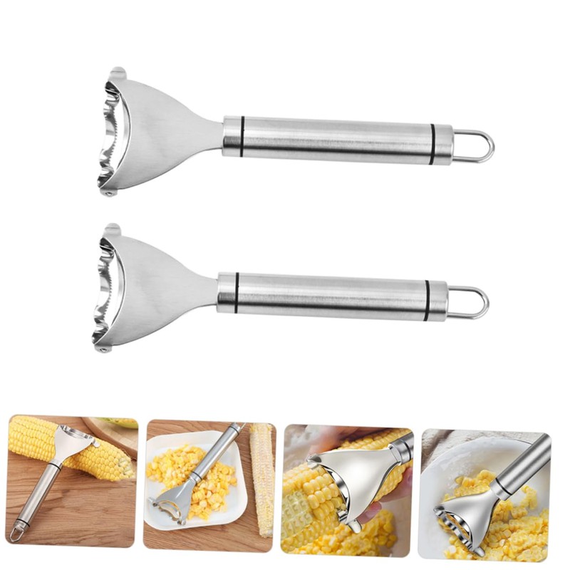 BIUDECO Pcs Stainless Steel Corn Stripper Tool Easy Peel Corn