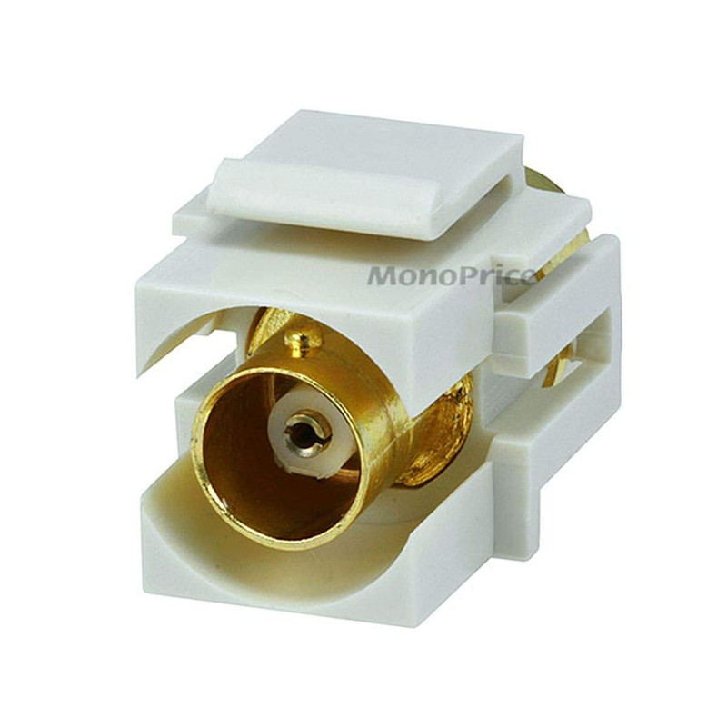 Monoprice 106541 Keystone Jack-Modular BNC, Ivory Khaki