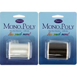 Bundle of Superior Monopoly Transparent/Invisible Thread Spool of Each Clear and Smoke 2200 yds Each Color