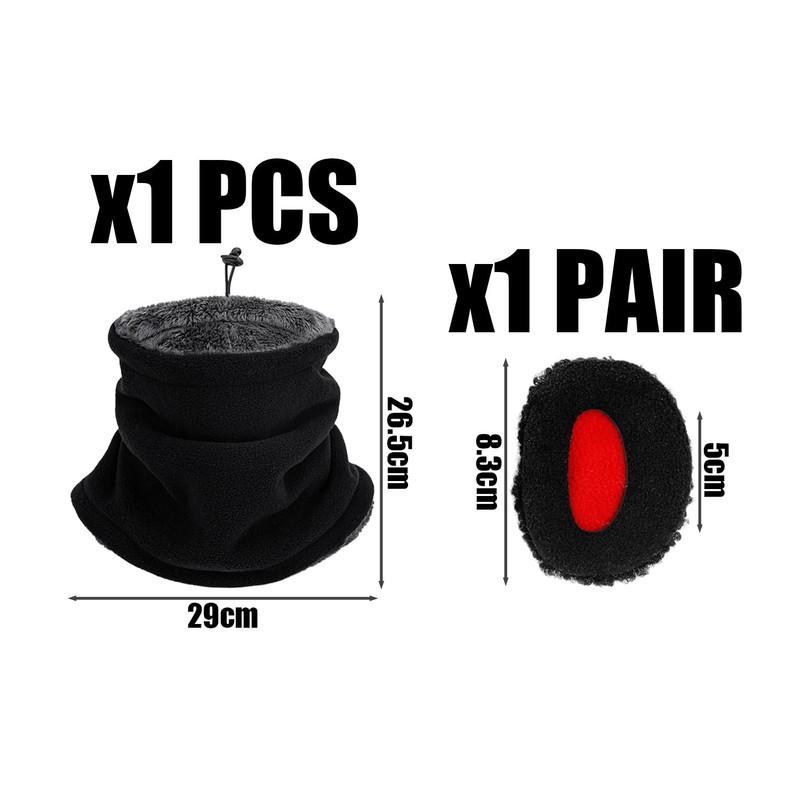 FDGGT 1 Fleece Scarf and 1 Pair of Ear Muffs,