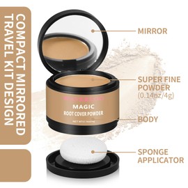 Waverloo Magic Root Cover Up Hairline Powder Instantly Conceals High Forehead and Hair Loss Hair Color Repair Powder Sweat and Waterproof Root Touch Up Hair Powder for Women & Men (Dark Blonde, 4g)