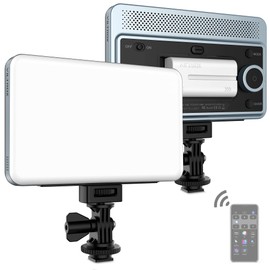 VILTROX 18W 1720LUM LED Panel Videoleuchte für die Kamera Dimmbar 2800K-6800K für Fotografie YouTube Tiktok(CRI 95+, Bluetooth Steuerung, wiederaufladbare 2200 mAh Lithium Batterie)