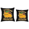 Tacocat Spelled Backwards Taco Cat Palindrome Throw Pillow
