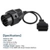 OBD2 Adapter Scanner Kabelstecker, Rund Diagnose OBD II Adapter -
