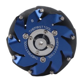 4in Mecanum Wheel Left Aluminum with TPU Rubber Rollers Industrial Robot Accessories Left Mecanum Wheel Industrial Robot Parts