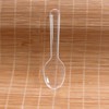 TOYMYTOY 100pcs Disposable Transparent Mini Spoons 8.5cm Individual Packing Bag