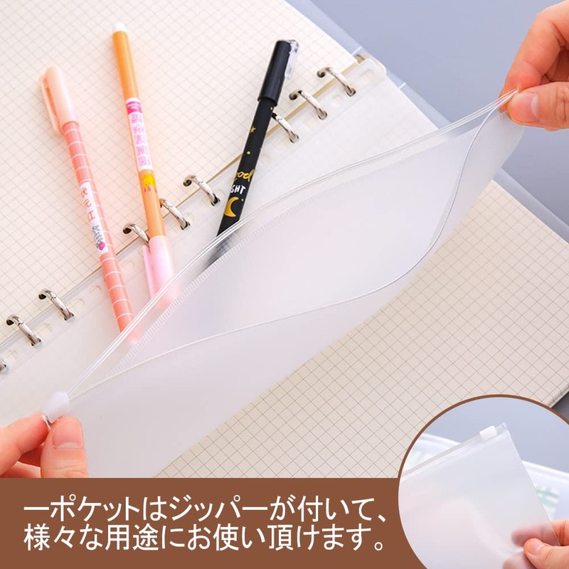 DFsucces Binder Pocket, 6 Holes, Organization Pocket, Loose Leaf, Document